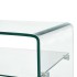 Mesa de centro de vidrio templado transparente 98x45x31