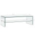 Mesa de centro de vidrio templado transparente 98x45x31