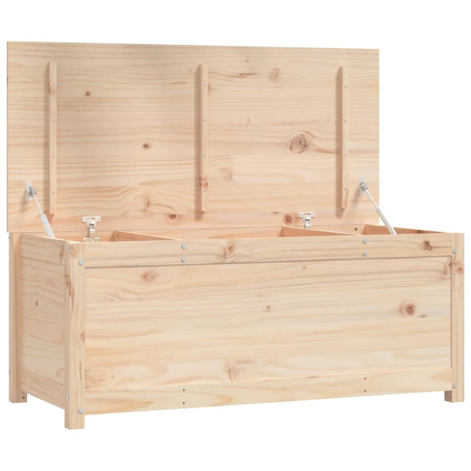 Caja de almacenamiento madera maciza de pino 110x50x45,5