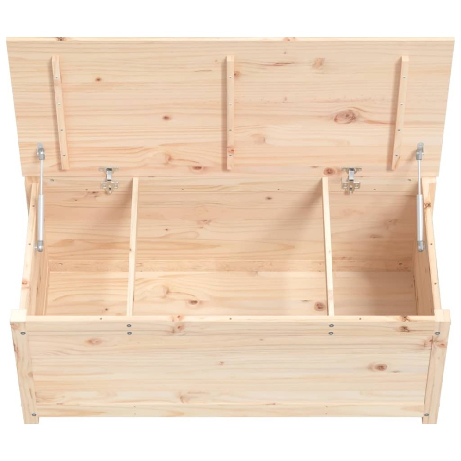 Caja de almacenamiento madera maciza de pino 110x50x45,5