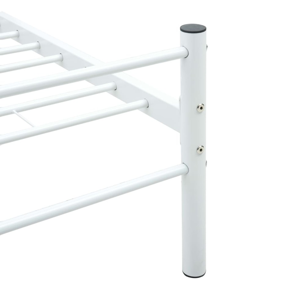Estructura de cama de metal blanca 160x200