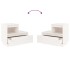 Mesitas de noche 2 uds madera maciza de pino blanco 60x34x51