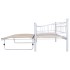 Estructura de cama de acero blanco 180x200/90x200