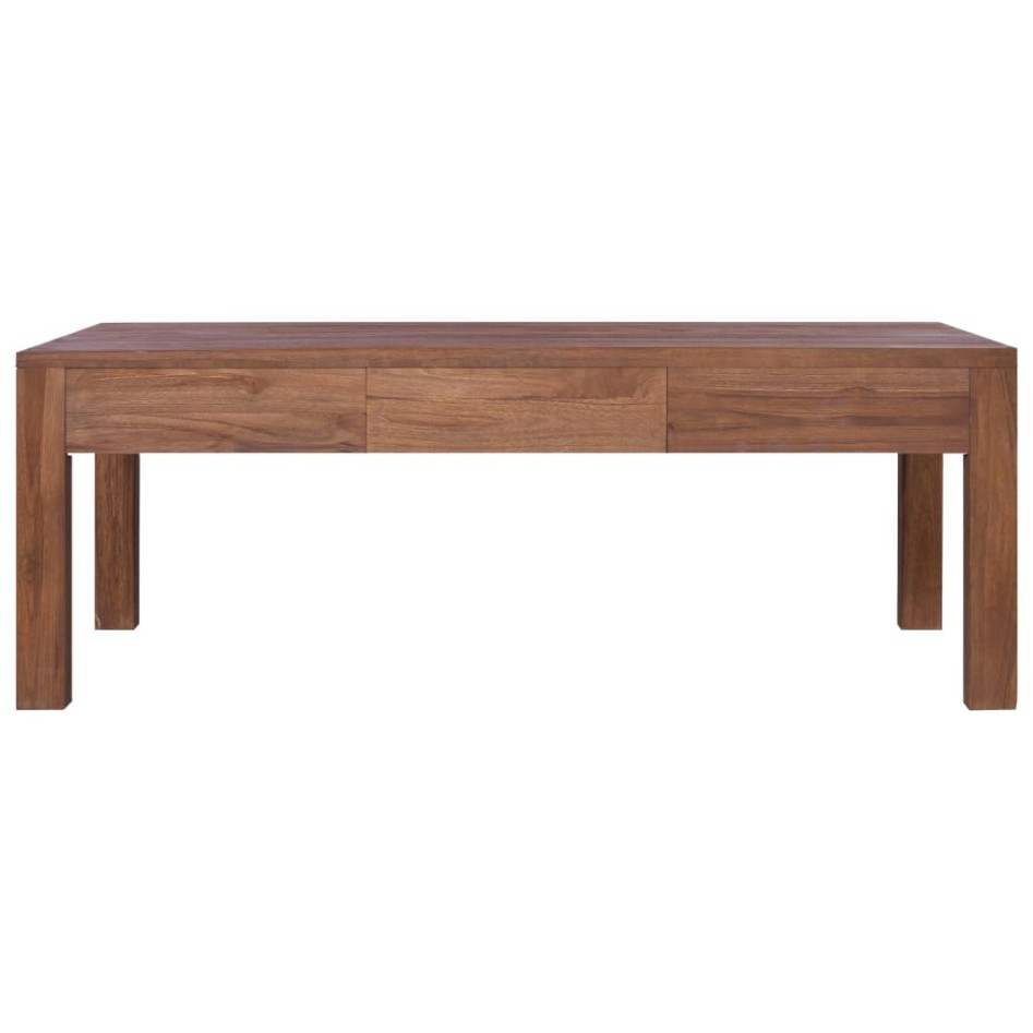 Mesa de centro de madera maciza de teca 110x60x40