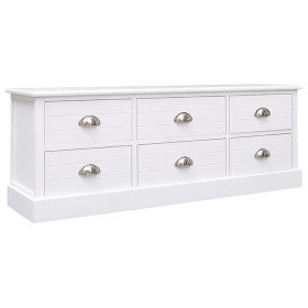 Mueble para TV madera maciza de paulownia blanca 108x30x40