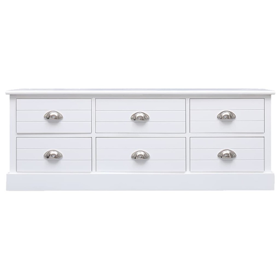 Mueble para TV madera maciza de paulownia blanca 108x30x40