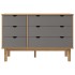 Cajonera OTTA madera maciza pino marrón y gris 111x43x73,5
