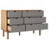 Cajonera OTTA madera maciza pino marrón y gris 111x43x73,5