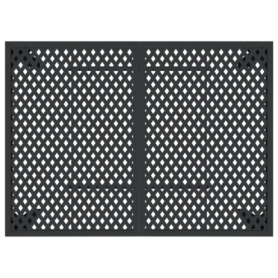 Mesa de jardín de acero gris antracita 110x80x72