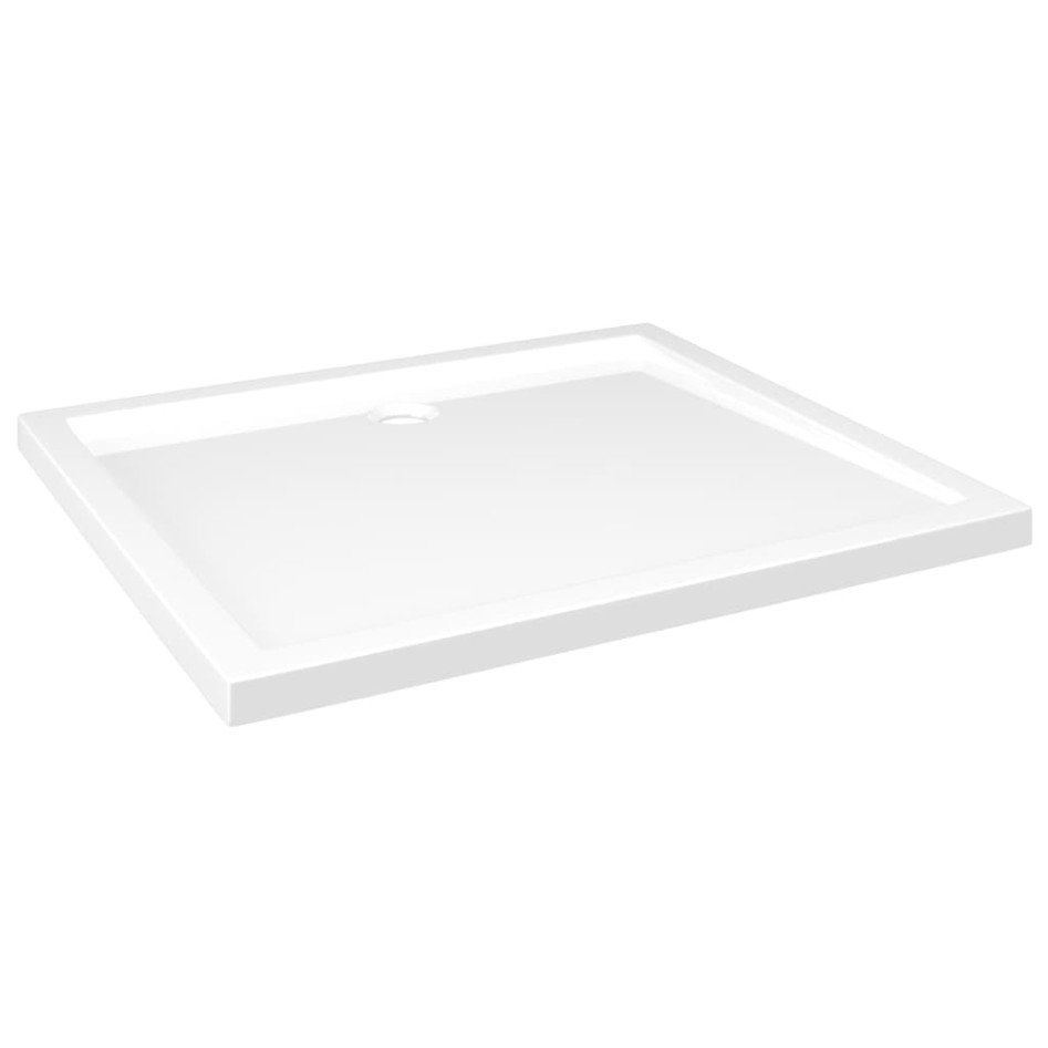Plato de ducha rectangular blanco ABS 80x90