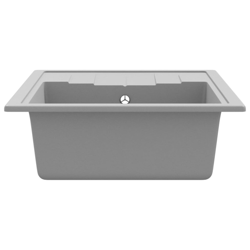 Fregadero de cocina con rebosadero ovalado granito