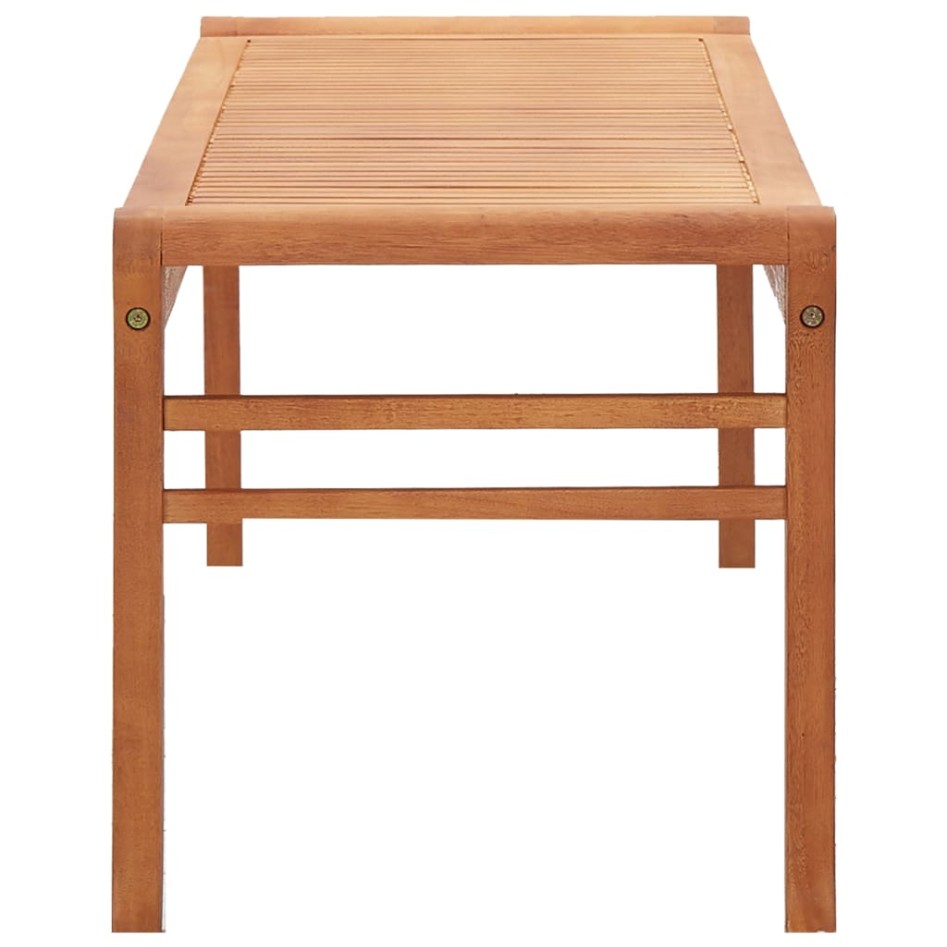 Banco de jardín 3 plazas madera maciza de eucalipto 150