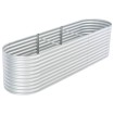 Arriate de acero galvanizado plateado 320x80x81 cm