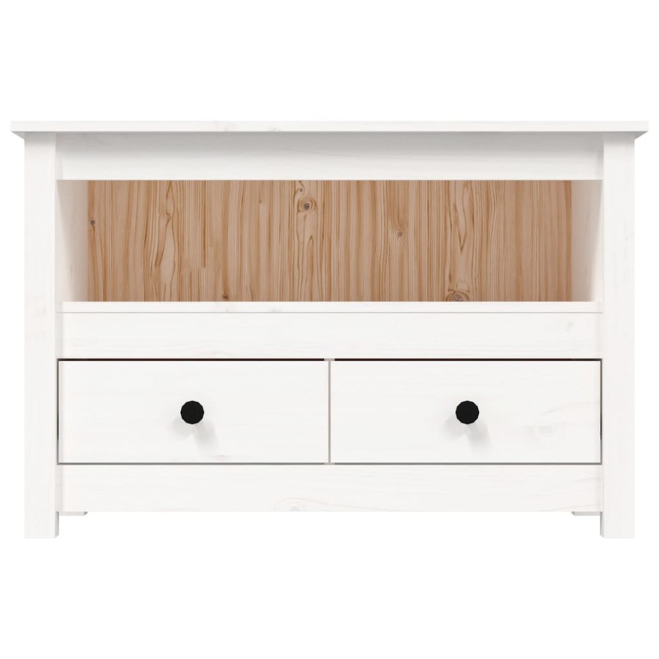 Mueble para TV de madera maciza de pino blanco 79x35x52