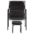Silla de relax reposabrazos y reposapiés cuero auténtico
