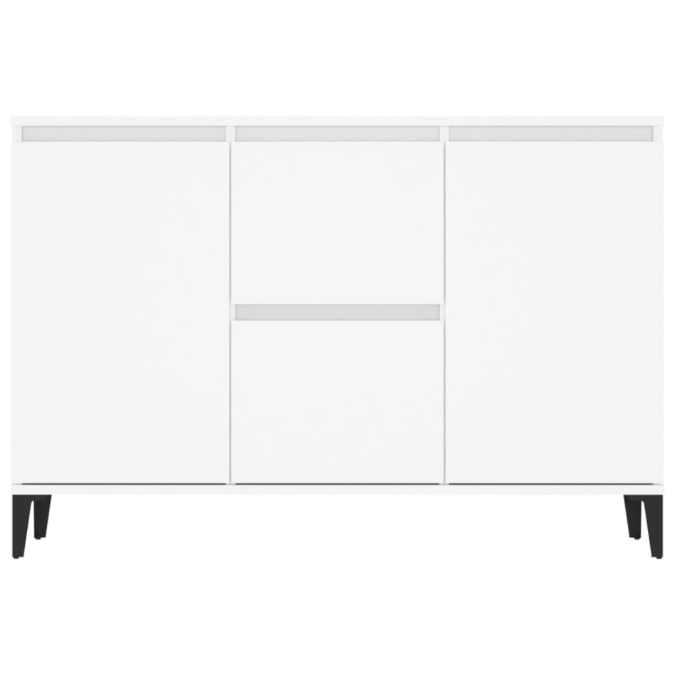 Aparador de madera contrachapada blanco 104x35x70