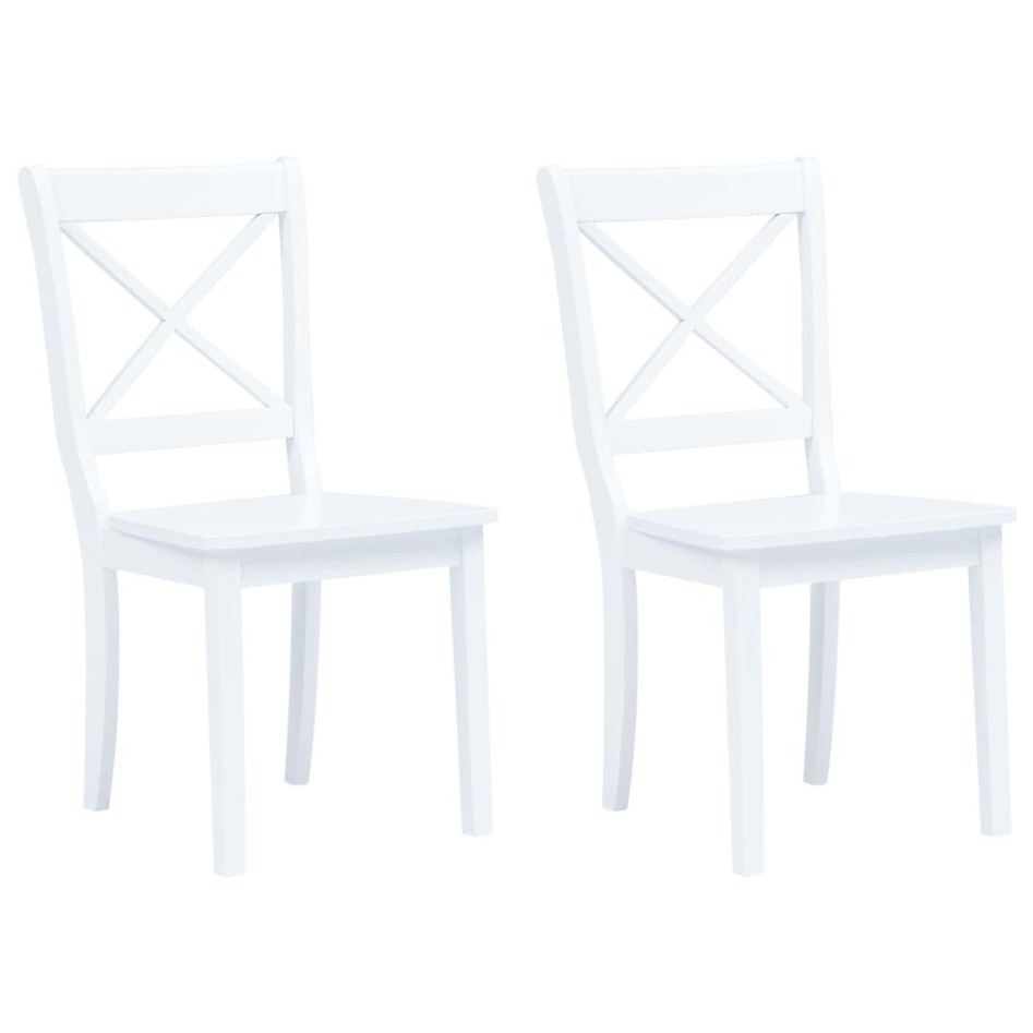 Sillas de comedor 2 unidades madera maciza de caucho