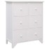 Armario auxiliar 6 cajones madera paulownia blanco 60x30x75