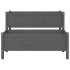 Jardinera de madera de pino maciza gris 110x84x75