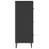 Aparador de madera de ingeniería negro 69,5x34x90