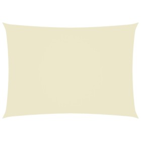 Toldo de vela rectangular tela Oxford color crema 5x7
