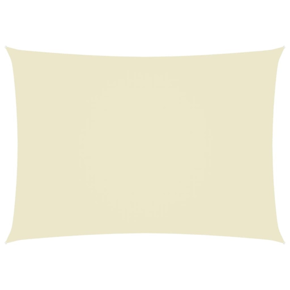 Toldo de vela rectangular tela Oxford color crema 5x7