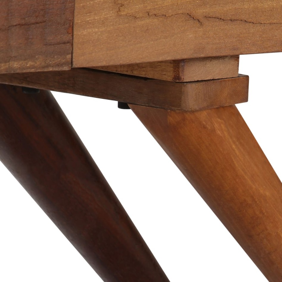 Aparador de madera maciza reciclada marrón 110x30x75