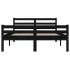 Estructura de cama de madera maciza negra 160x200