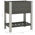 Mesa de cultivo para jardín con estante WPC gris 75x50x90