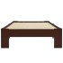 Estructura de cama madera maciza pino marrón oscuro 100x200