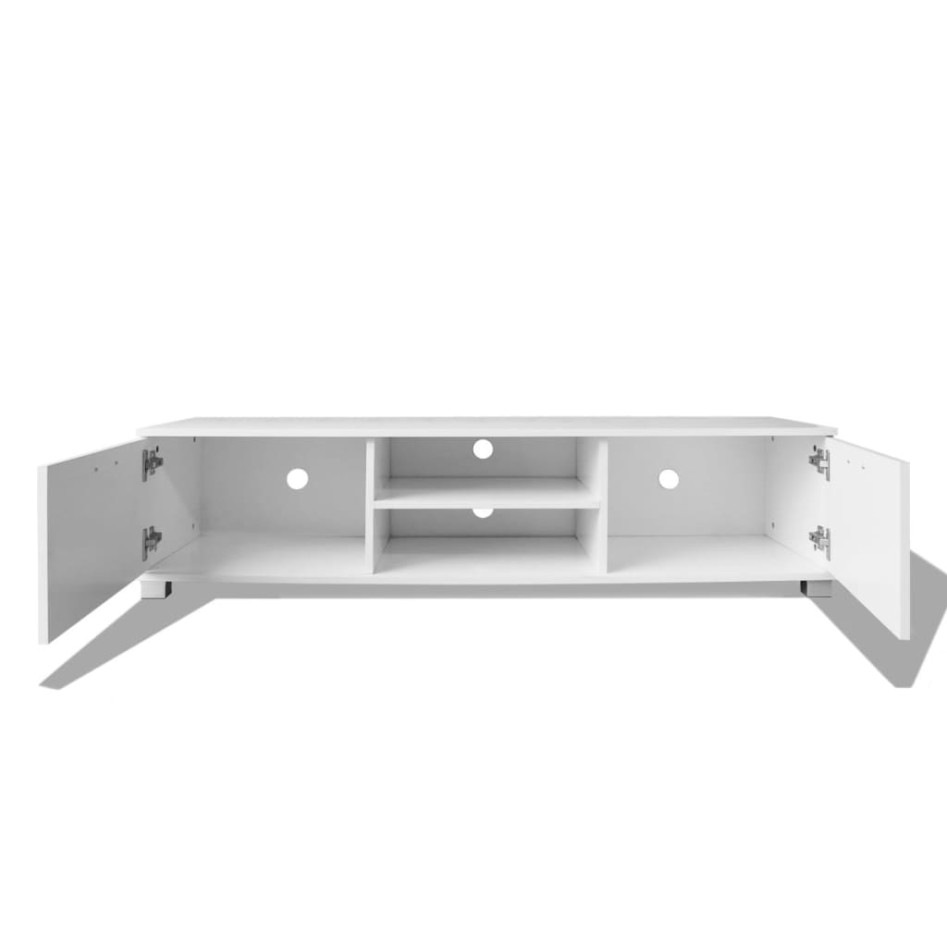 Mueble de TV blanco brillo 140x40,5x35
