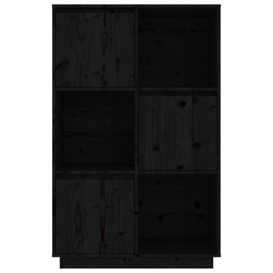 Aparador alto de madera maciza de pino negro 74x35x117