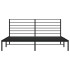 Estructura de cama con cabecero metal negro 200x200