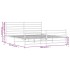 Estructura cama metal con cabecero y estribo blanco 200x200