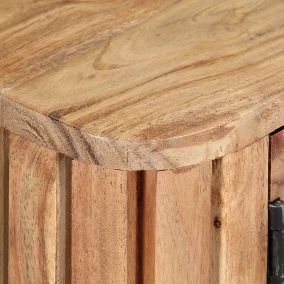 Mueble para TV de madera maciza de acacia 130x30x45