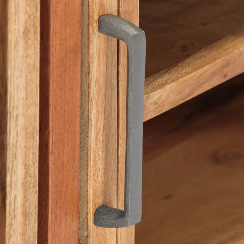 Mueble para TV de madera maciza de acacia 130x30x45
