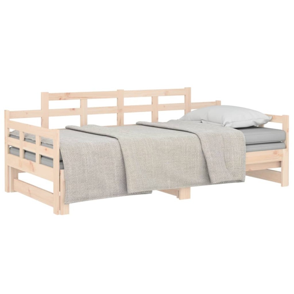 Sofá cama extraíble madera maciza de pino 2x(80x200)