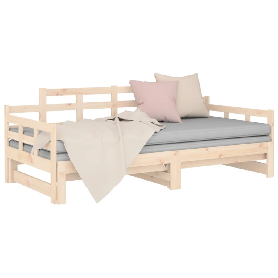 Sofá cama extraíble madera maciza de pino 2x(80x200)