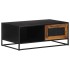 Mesa de centro madera de mango rugosa 90x50x35