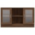 Vitrina madera contrachapada roble marrón 120x30,5x70