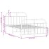 Estructura cama metal con cabecero y estribo blanco 120x190