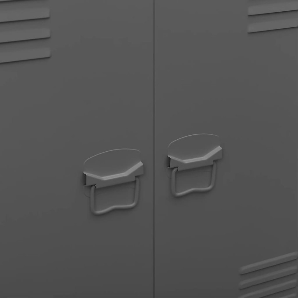 Baúl de almacenaje industrial acero antracita 90x40x100