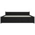 Estructura de cama de madera maciza negro 140x190