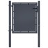 Puerta de valla para jardín acero gris antracita 100x75