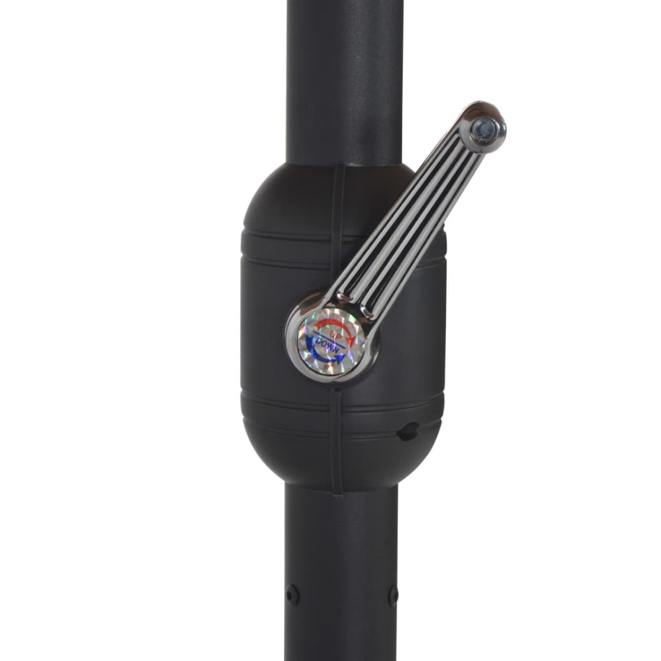 Sombrilla de jardín con palo de aluminio 460x270 cm gris