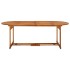 Mesa de comedor jardín 220x90x75 cm madera maciza de