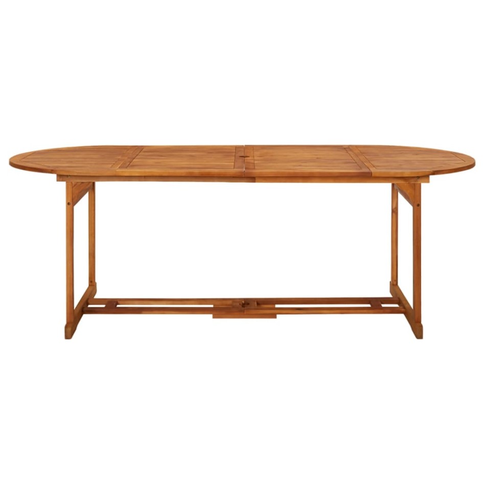 Mesa de comedor jardín 220x90x75 cm madera maciza de