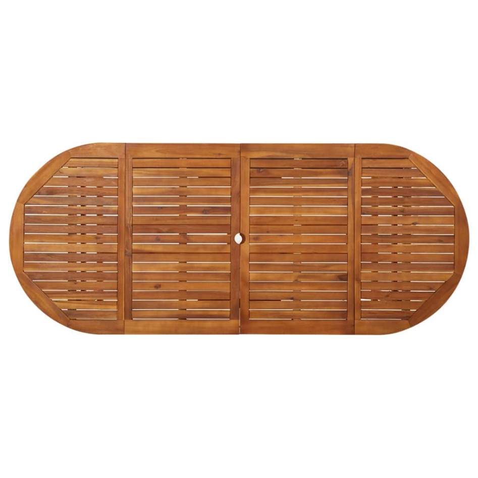 Mesa de comedor jardín 220x90x75 cm madera maciza de