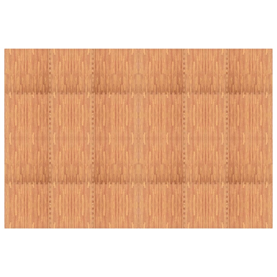 Alfombrillas de goma EVA vetas de madera 24 uds 8,64