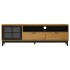 Mueble de TV con puerta de vidrio FLAM madera pino 158x40x50